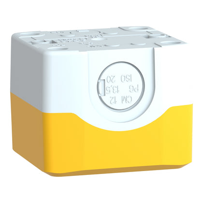 Poste de commande vide Harmony XALD XALK, IP66, jaune, polycarbonate, 1 coupure–sortie, code de composition électrique: SR1 – Schneider Electric XALK01