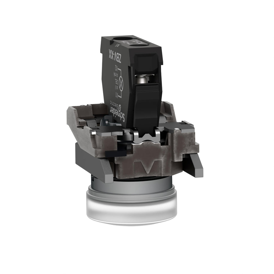 Voyant lumineux Harmony XB4, 24V AC, 22.5mm, IP66, blanc – Schneider Electric XB4BVB1