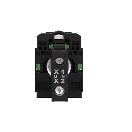 Voyant lumineux Harmony XB5, 24V AC, 22.5mm, gris, IP66, blanc, hauteur: 42mm – Schneider Electric XB5AVB1