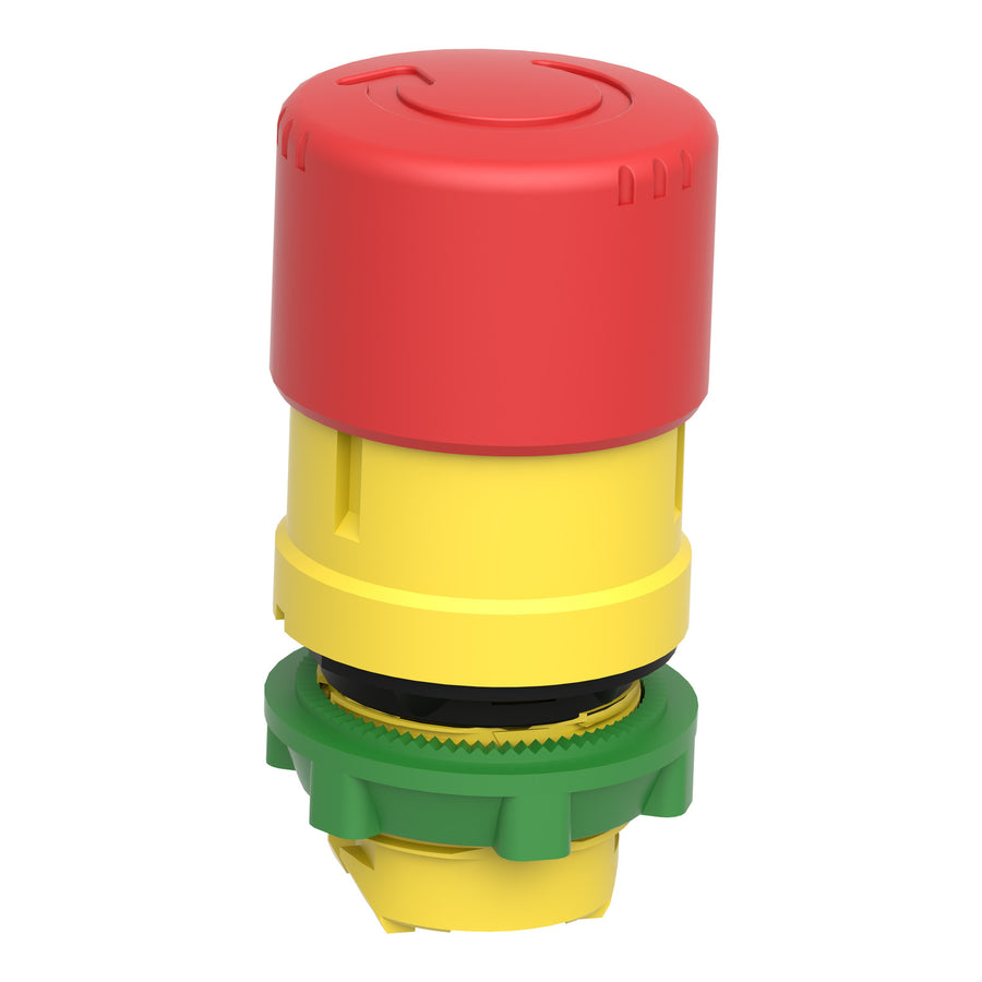 Tête de bouton d'arrêt d'urgence Harmony XB5, 22.5mm, rouge, IP66, CAD hors tout hauteur: 30mm – Schneider Electric ZB5AS834
