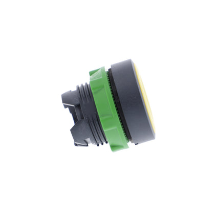 Tête pour bouton-poussoir non lumineux Harmony XB5, 22mm, IP66, jaune, rappel par ressort, CAD hors tout profondeur: 28mm, CAD hors tout hauteur: 29mm, coffret type: UL type 4X / 13 – Schneider Electric ZB5AA5