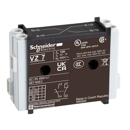 Bloc de contacts auxiliaires TeSys mini-vario, 1NC, IP20, 12A – Schneider Electric VZ7