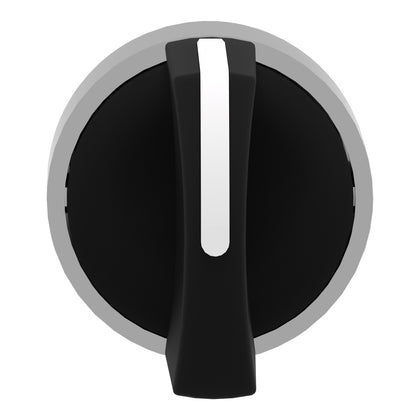 Tête de sélecteur Harmony XB4, 3 positions, 22.5mm, IP67, noir, rappel par ressort, CAD hors tout profondeur: 44mm, CAD hors tout hauteur: 29mm, CAD hors tout largeur: 29mm – Schneider Electric ZB4BD7