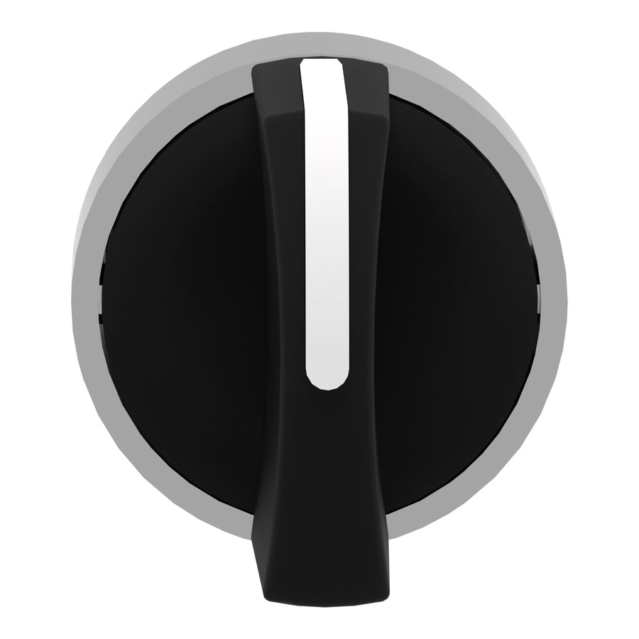 Tête de sélecteur Harmony XB4, 3 positions, 22.5mm, IP67, noir, rappel par ressort, CAD hors tout profondeur: 44mm, CAD hors tout hauteur: 29mm, CAD hors tout largeur: 29mm – Schneider Electric ZB4BD7