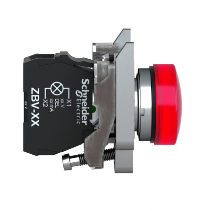 Voyant lumineux Harmony XB4, 120V AC, 22.5mm, rouge, IP66 – Schneider Electric XB4BVG4