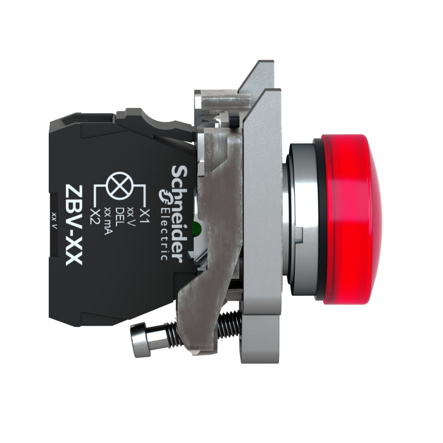 Voyant lumineux Harmony XB4, 120V AC, 22.5mm, rouge, IP66 – Schneider Electric XB4BVG4