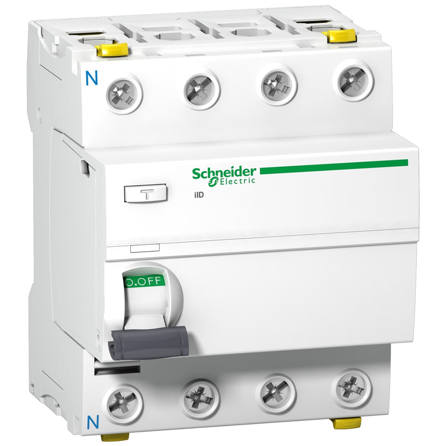 Disjoncteur A-SI, 4P, 100A, 100mA – Schneider Electric A9Z32491