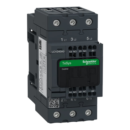 Contacteur TeSys Deca, 3P, 40A, 440V, 3NO, IP20, 110V AC, circuit de commande type: AC à 50 / 60Hz – Schneider Electric LC1D40A3F7