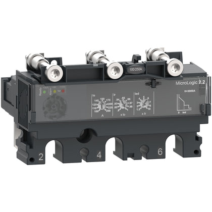Déclencheur ComPact NSX100...250, 3P, 250A, 690V AC, désignation: Micrologic 2.2 – Schneider Electric C2532D250