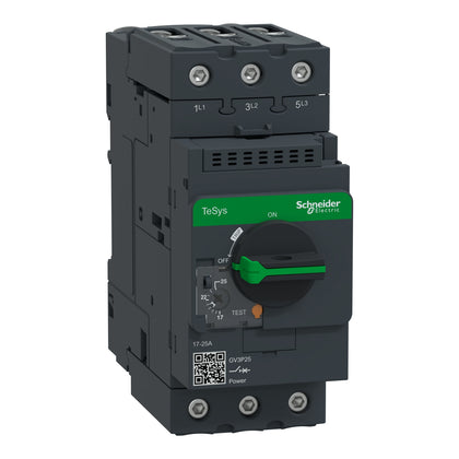 Disjoncteur-moteur TeSys GV3, 3P, 25 A, 100 kA, 690 V AC, thermomagnétique – Schneider Electric GV3P25