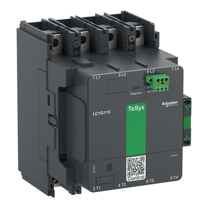 Contacteur TeSys Giga LC1G, 4P, 330 A, 440 V, 4NO, IP2X face avant avec caches – Schneider Electric LC1G2254KUEN