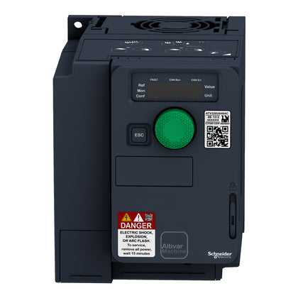 Variateur de vitesse Altivar Machine ATV320, 0.75 kW, 3.6 A, 380…500 V, IP20, mur montage – Schneider Electric ATV320U07N4C