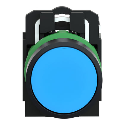 Bouton-poussoir Harmony XB5, 1NO, 22.5mm, Blue, IP66, rappel par ressort – Schneider Electric XB5AA61