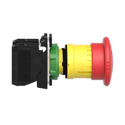 Bouton d'arrêt d'urgence Harmony XB5, 1NO, 22.5mm, rouge, IP66 – Schneider Electric XB5AS8445