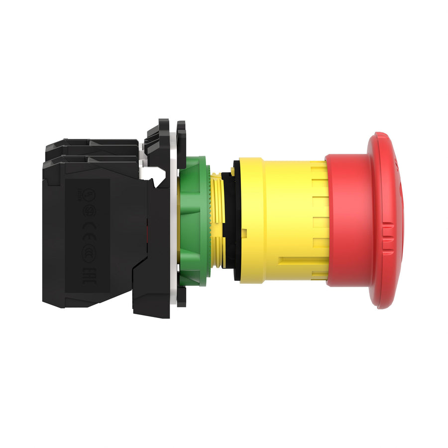Bouton d'arrêt d'urgence Harmony XB5, 1NO, 22.5mm, rouge, IP66 – Schneider Electric XB5AS8445