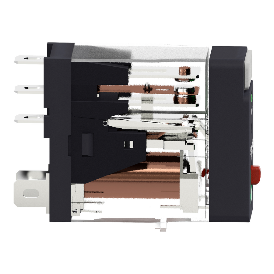 Relais enfichable Harmony, 10A, 24V DC, 1CO, IP40, verrouillable test bouton, LED indicateur – Schneider Electric RXG12BD