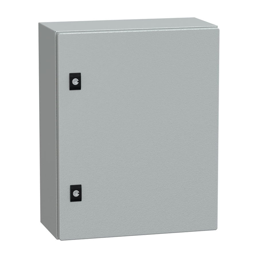 Porte Spacial CRN H500xW400xD200, IP66, IK10, Spacial CRN plein sans montage.plaque. H500xW400xD200 RAL7035.. – Schneider Electric NSYCRN54200