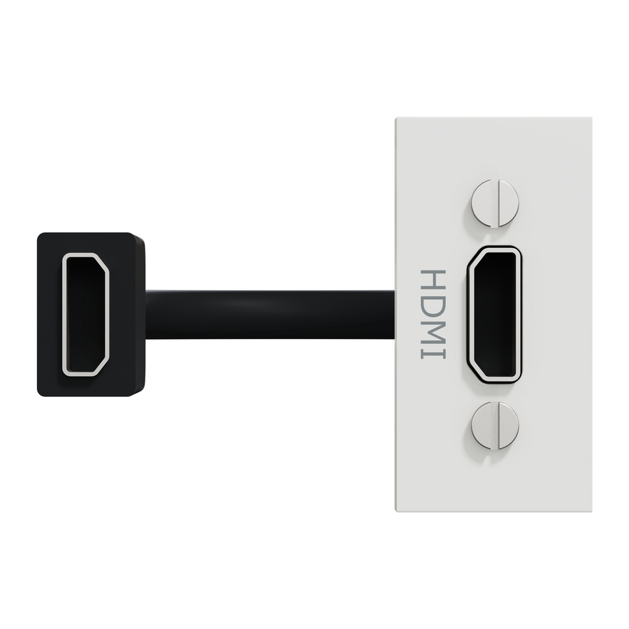 Cadre Unica HDMI, UNICA HDMI blanc RAL9010 – Schneider Electric NU343018