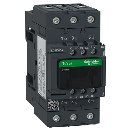 Contacteur TeSys Deca, 3P, 40 A, 440 V, IP20, 24 V DC – Schneider Electric LC1D40ABBE