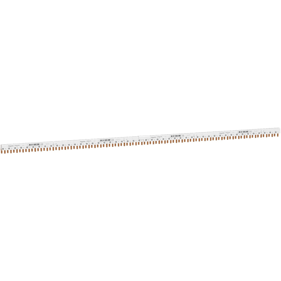 Phase jeu de barres Acti9 iC40, 80 A, peigne jeu de barres, 1L+N, 9 mm Pitch, 48 modules, 80 A – Schneider Electric A9XPC648