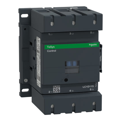 Contacteur TeSys Deca, 3P, 115 A, 440 V, 3NO, IP20, 24 V DC – Schneider Electric LC1D115BD