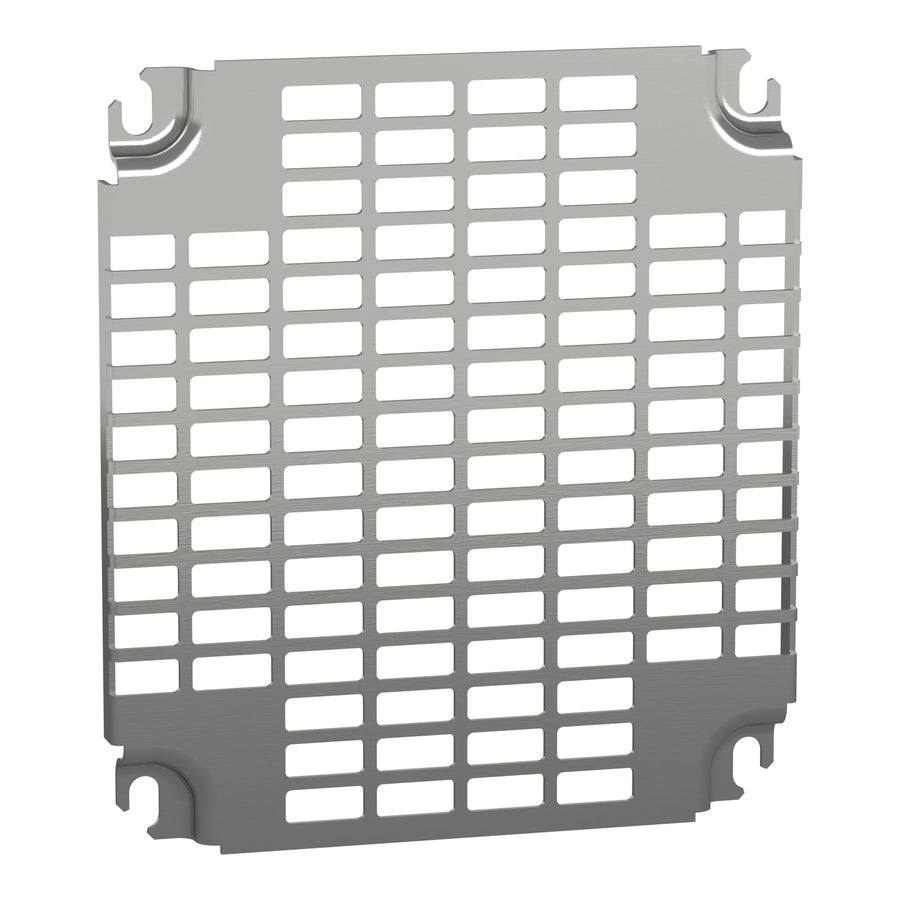 Plaque de montage Spacial H300xW250 mm, 11×26 mm, acier – Schneider Electric NSYMR3025