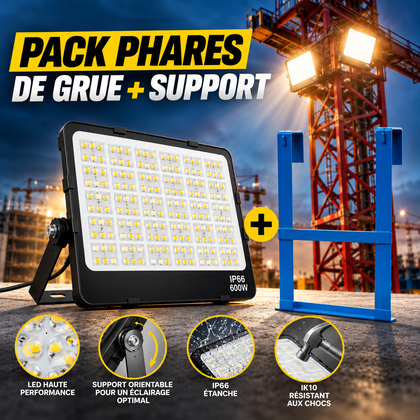 PACK PHARES DE GRUE + SUPPORT