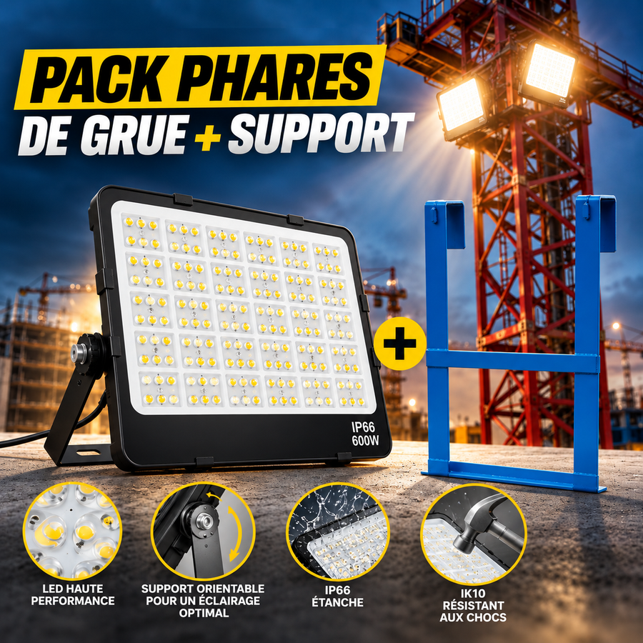 PACK PHARES DE GRUE + SUPPORT
