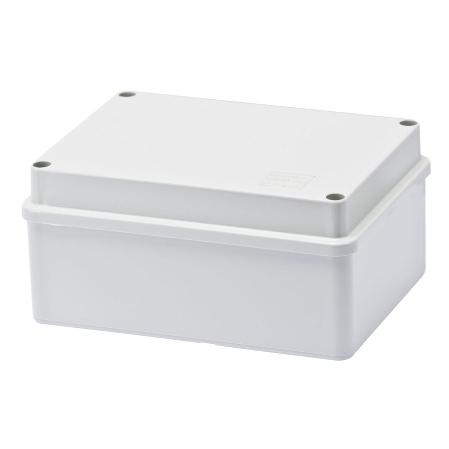 Boîte de dérivation avec couvercle plein vissé, IP56, dimensions internes 150x110x70, parois lisses, gris RAL 7035 – GEWISS GW44206