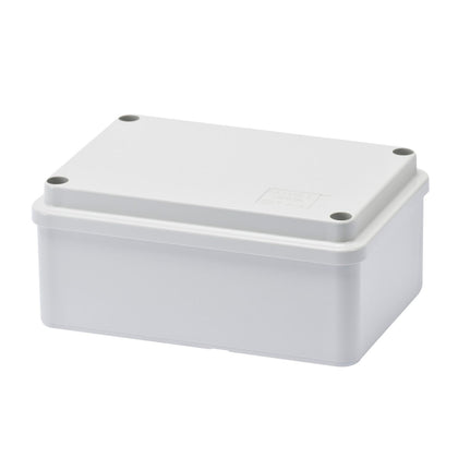 Boîte de dérivation avec couvercle plein vissé, IP56, dimensions internes 120x80x50, parois lisses, gris RAL 7035 – GEWISS GW44205