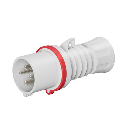 Fiche mobile droite IP44/IP54, 3P+T 32 A 380-415 V 50/60 Hz, rouge, 6h, câblage à vis – GEWISS GW60019H