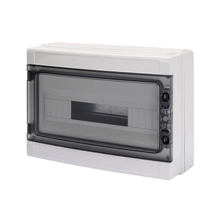 Coffret à parois lisses prééquipé pour bornier, 18 m IP65,410x285x140, gris RAL 7035 – GEWISS GW40106