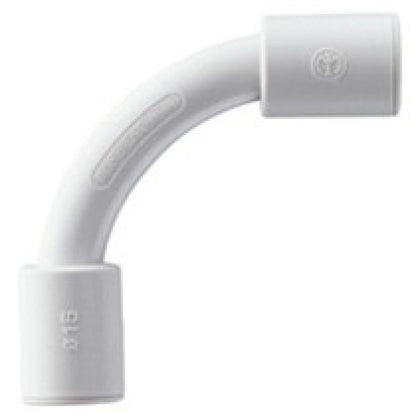 Déclencheur étroite rayon coude Morbidx, IP67, sans halogène, Ø 25 mm, gris RAL 7035 – GEWISS DX43125 – lot de 5