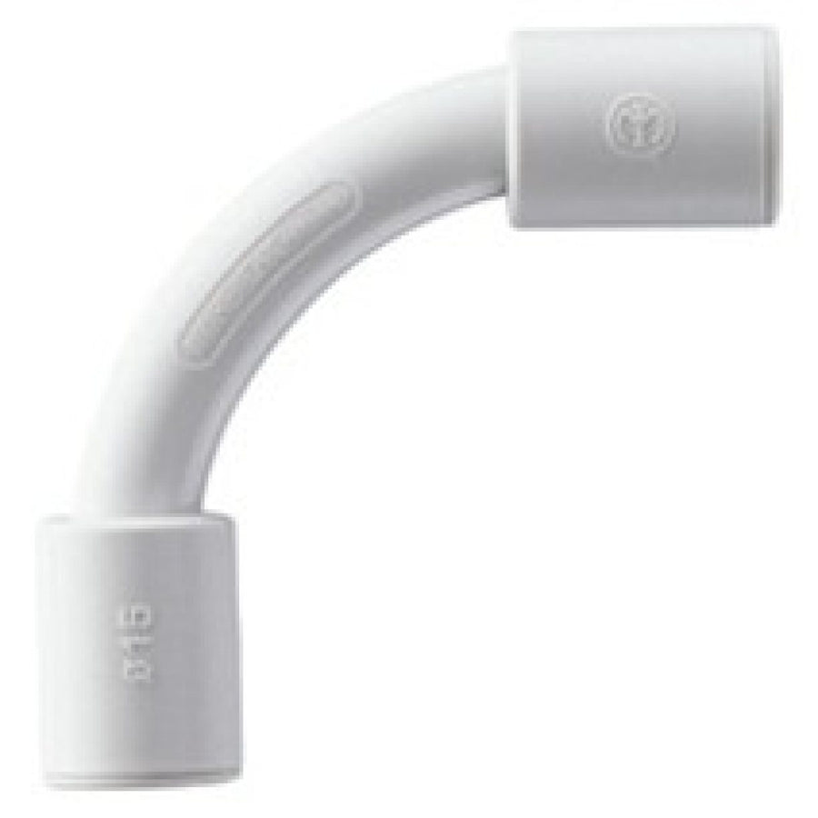 Déclencheur étroite rayon coude Morbidx, IP67, sans halogène, Ø 25 mm, gris RAL 7035 – GEWISS DX43125 – lot de 5