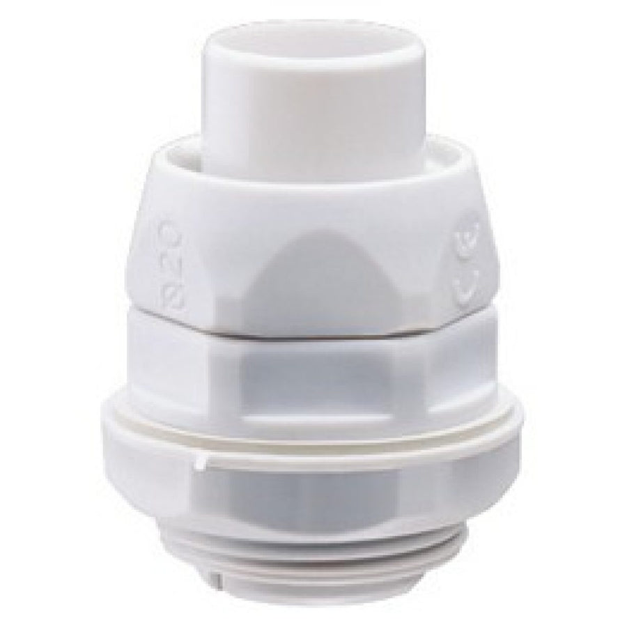 Raccord tournant droit pas gaz Rdg, IP54, gaine Ø 20 mm, gris RAL 7035 – GEWISS DX54220 – lot de 100