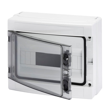 Coffret à parois lisses prééquipé pour bornier, 12 m IP65,298x260x140, gris RAL 7035 – GEWISS GW40103