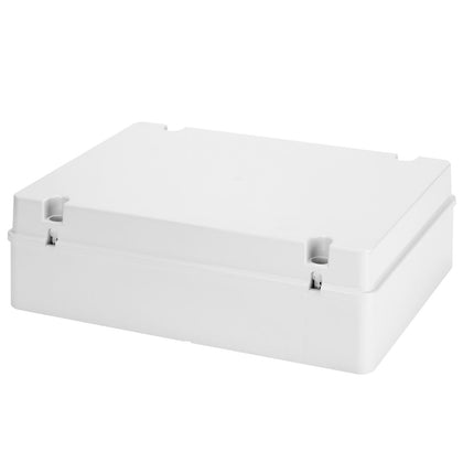 Boîte de dérivation avec couvercle plein vissé, IP56, dimensions internes 380x300x120, parois lisses, gris RAL 7035 – GEWISS GW44210