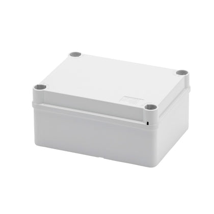 Boîte de dérivation avec couvercle plein à fixation rapide, IP55, dimensions internes 150x110x70, parois lisses, gris RAL 7035 – GEWISS GW44236