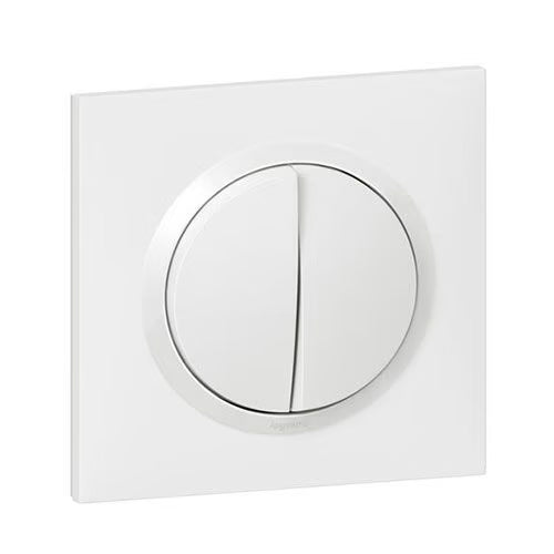 LEGRAND Dooxie Interrupteur double va et vient blanc complet