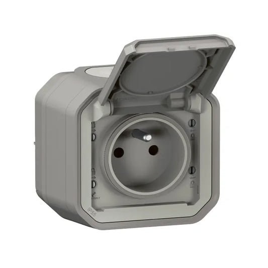 Prise complet Plexo LEGRAND gris