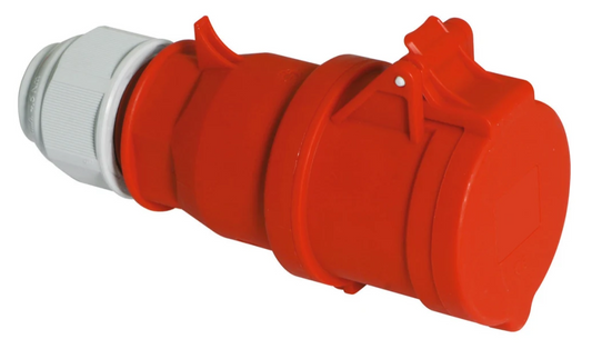 Bals 3148 prolongateur femelle CEE 32A 5 poles rouge presse-etoupe