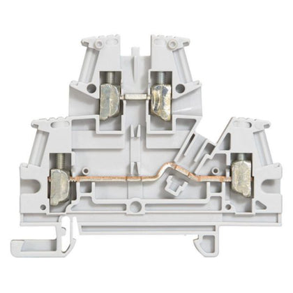 Bornier Viking 3 coloris gris, 24A, 500V, connexion à vis, rail DIN 35mm – Legrand 037167