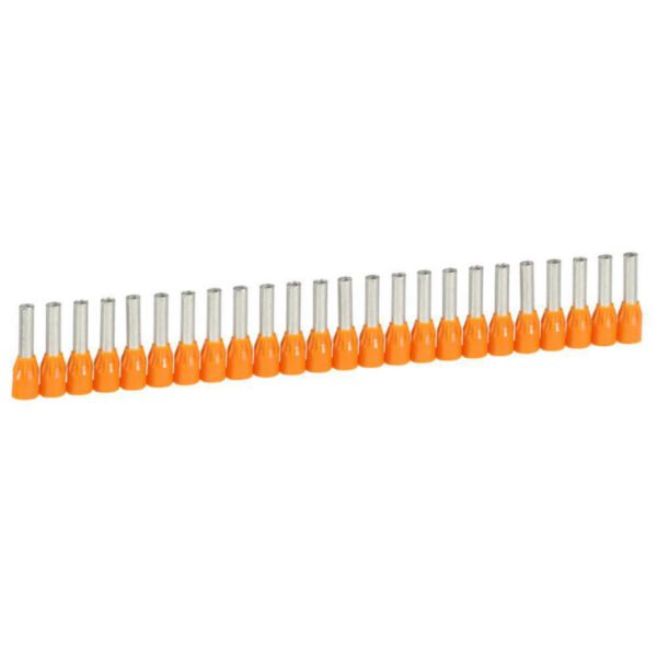 Embouts Starfix en bandes 4 mm², 4 mm, coloris orange, en polyamide, cuivre – Legrand 037667 – lot de 250