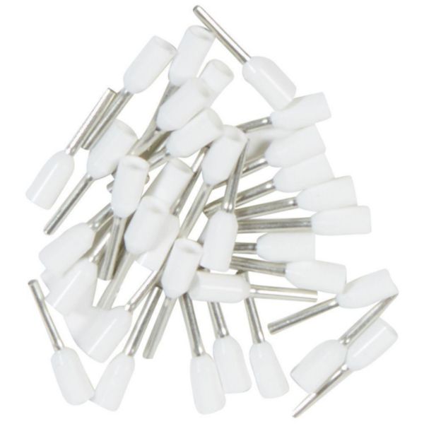 Embouts Starfix 0,5 mm², coloris blanc, cuivre, en polypropylène, longueur 8 mm – Legrand 037761 – lot de 1000