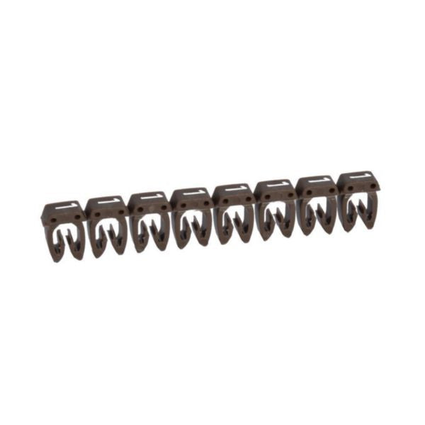 Repère de câble CAB 3 0.8 - 1,4 mm, en plastique, 2 - 3,2 mm, coloris brun, 3 mm – Legrand 038211 – lot de 1200
