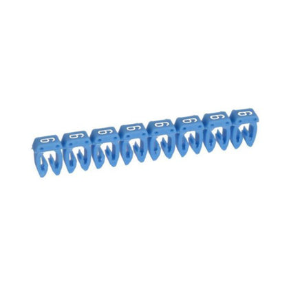 Repère de câble CAB 3 0.8 - 1,4 mm, en plastique, 2 - 3,2 mm, coloris bleu, 3 mm – Legrand 038216 – lot de 1200