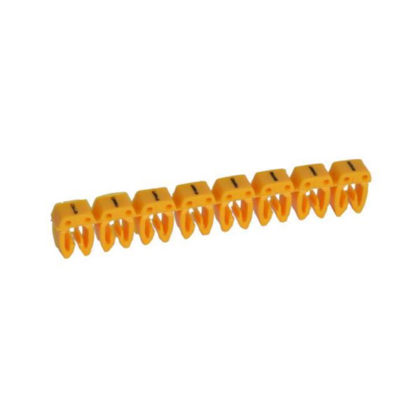 Repère de câble CAB 3 2,5 mm, 1,8 mm, en plastique, 3,9 mm, coloris jaune – Legrand 038283