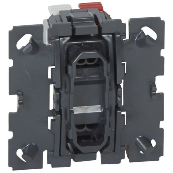 Bouton-poussoir 2P, 6A, gris, 250V, mat – Legrand 067031 – lot de 10
