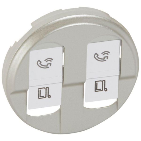 Plaque de finition RJ45, 2M, W 53mm, H 53mm, D 10mm – Legrand 068552 – lot de 10