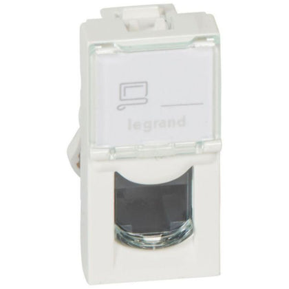 Prise RJ45 Mosaic 1 module, Cat 5E, UTP, blanc, IP20 – Legrand 076551